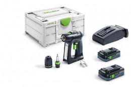 Festool 576436 C 18 HPC 4,0 I-Plus Cordless Drill 2 x 4.0Ah AS Batteries in Systainer SYS3 M 187 £379.95
